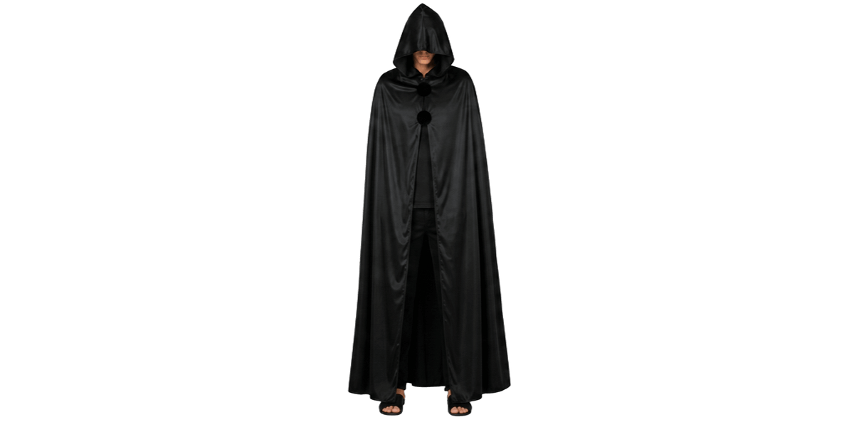 Black Hooded Cloak – Halloween Costume Cape