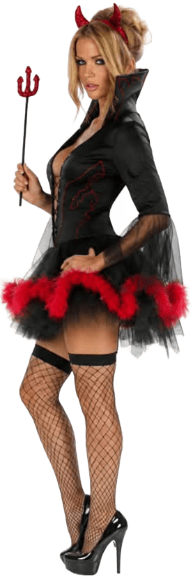 Women’s Red & Black Devil Costume – Sexy Halloween Outfit