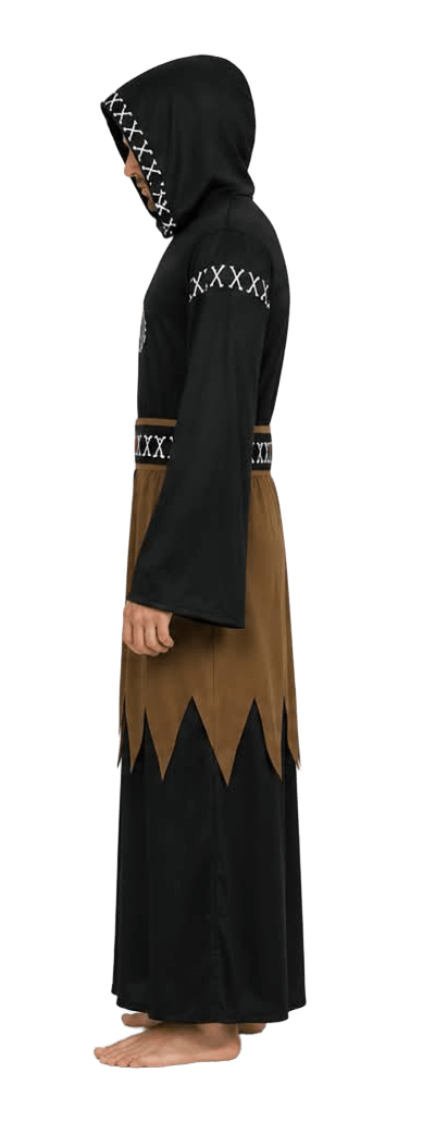 Men’s Hooded Dark Monk Halloween Costume Robe