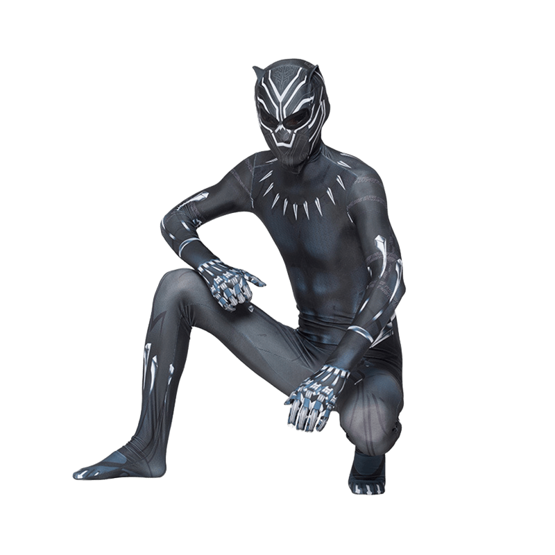 Black Panther Inspired Costume – Kids Superhero Bodysuit
