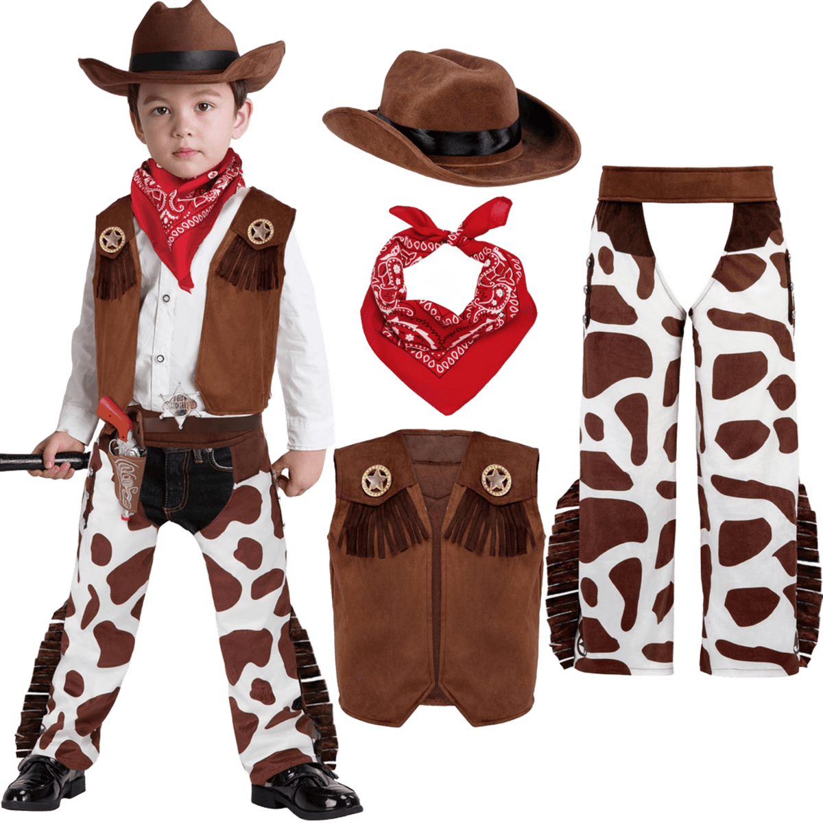Kids Cowboy Sheriff Costume Set – Wild West Adventure Outfit